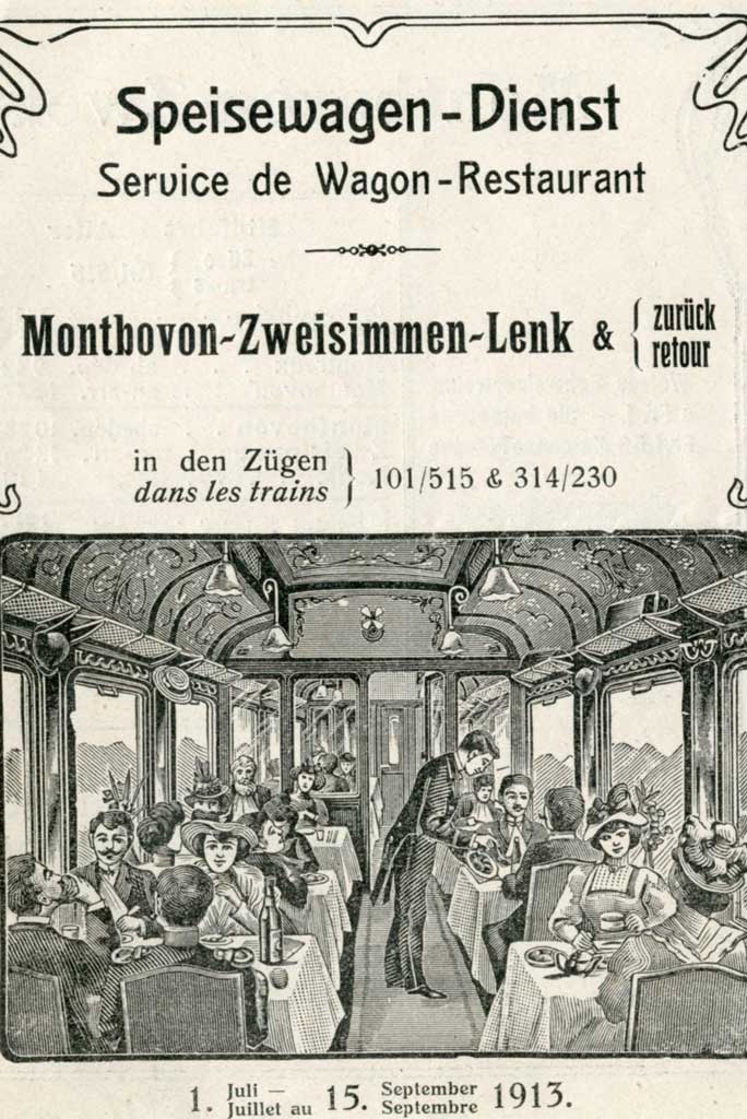 Werbeprospekt der Montreux-Berner Oberland-Bahn, 1913 © Anonyme/Collection iconographique vaudoise, Musée de l’Elysée, Lausanne