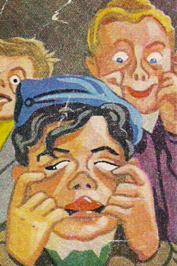 Chäszänne an der Gansabhauet: Klebebild in einem Sammelalbum zu schweizerischen Volksbräuchen, 1954 © Nestlé Historical Archives, Vevey