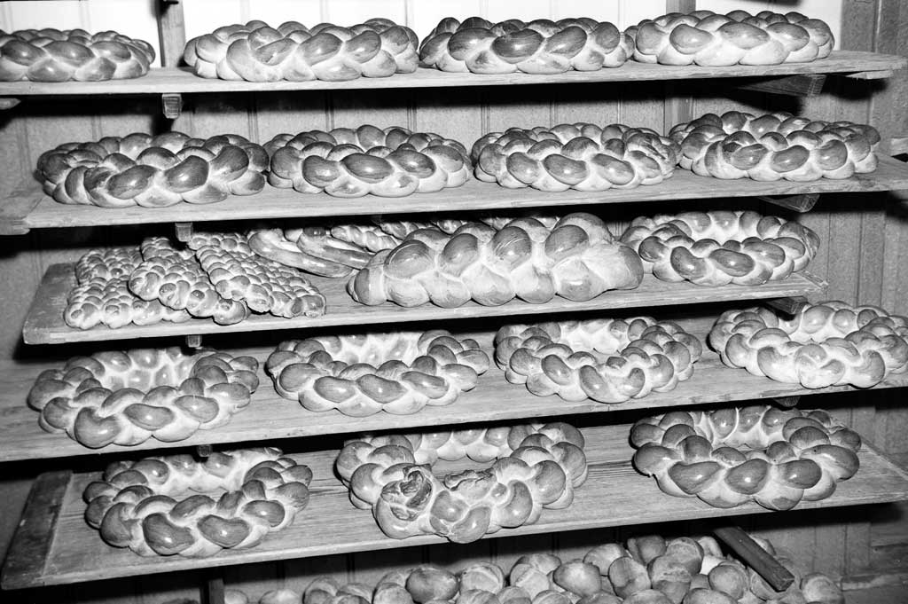 Filebrood in einer Innerrhoder Bäckerei © Emil Grubenmann sen./Museum Appenzell, Appenzell um 1960