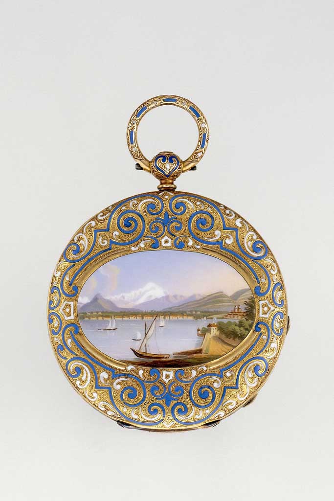 Moulinié & Legrandroy, um 1850: Genfer Emailarbeit, Sicht von Pregny auf Genf © Maurice Aeschimann/MAH, Ville de Genève