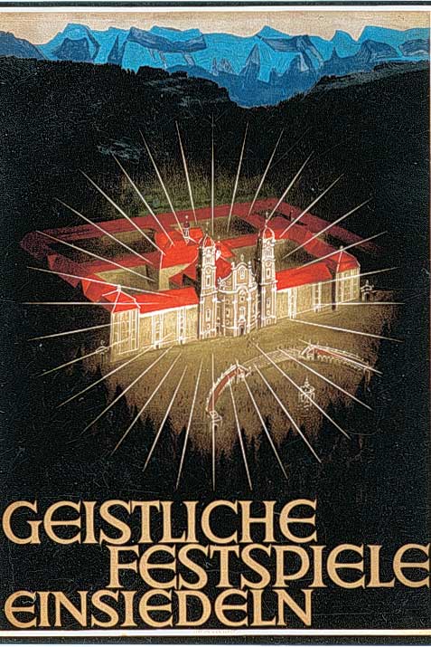 Plakat des Einsiedler Welttheaters, 1937 © Welttheatergesellschaft Einsiedeln
