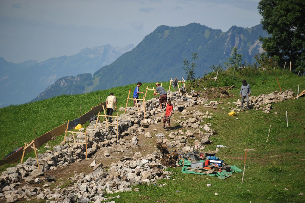 Zivildiensteinsatz Stiftung Umwelt-Einsatz Schweiz, Ibergeregg, Kanton Schwyz, 2011 © Felix Riegger, 2011/www.steinundkraut.ch