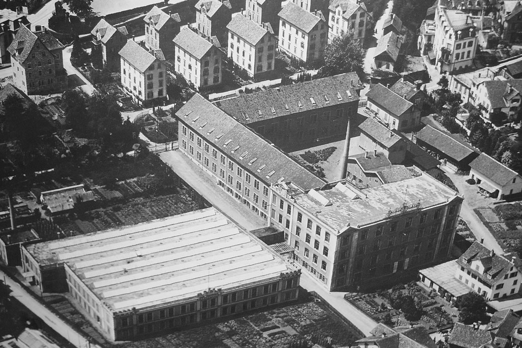 Fabrik der Firma Gessner & Co. AG, Wädenswil, zwischen 1910 und 1920 © Gessner AG
