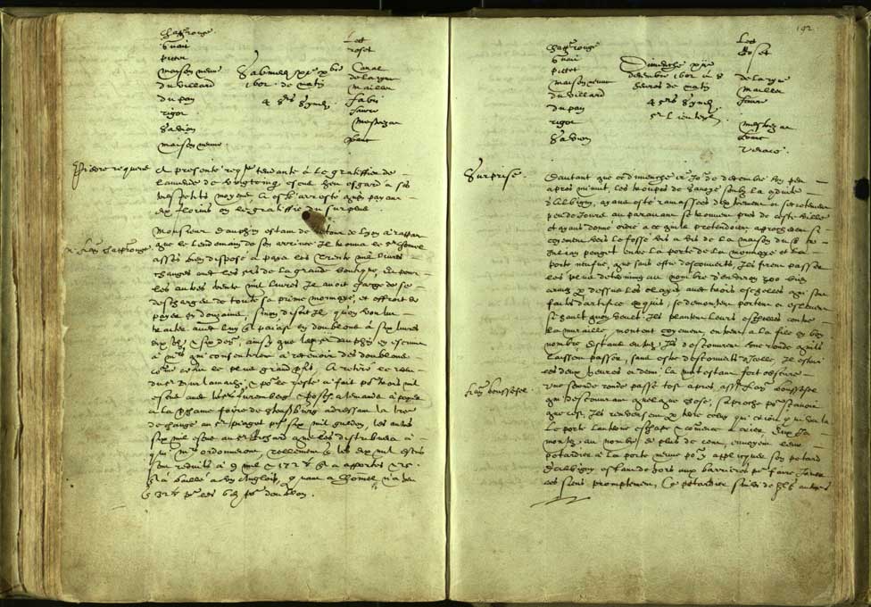 Minutes of the Council of Geneva meeting at 8 a.m. on Sunday, 12 December 1602 concerning the attempt by Savoyard troops to capture the city © Archives d’Etat de la République et Canton de Genève, 2005