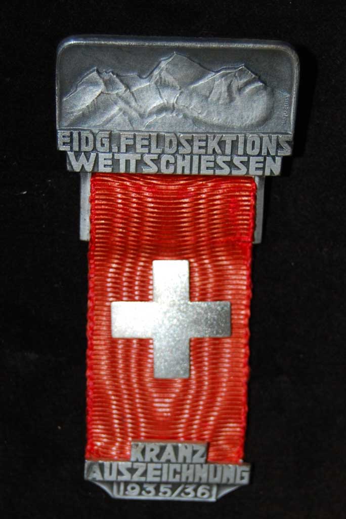 Swiss shooting medal (“Kranz”) from 1935. © Schweizer Schützenmuseum Bern (Cornelia Weber)