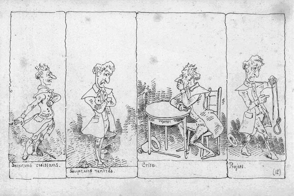Rodolphe Töpffer: Les amours de Mr Vieux Bois (The Loves of Mr Woodenhead), Geneva, 1837 © Bibliothèque de Genève
