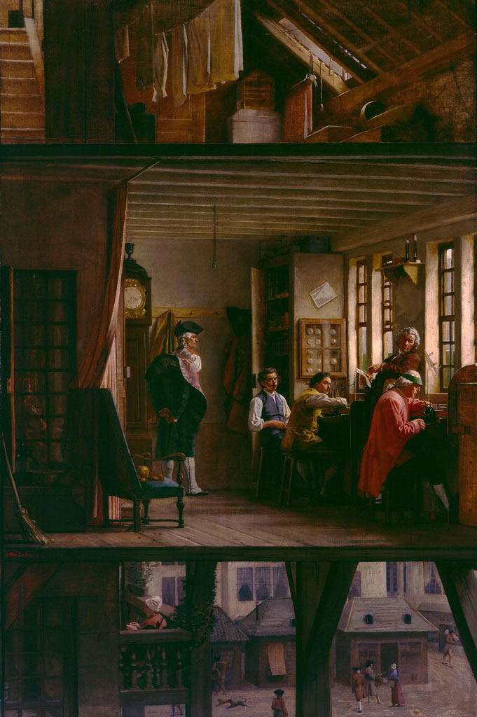 Christophe François von Ziegler, 1879: scene from an 18th century watchmaker’s workshop, Geneva. © Maurice Aeschimann/MAH, Ville de Genève