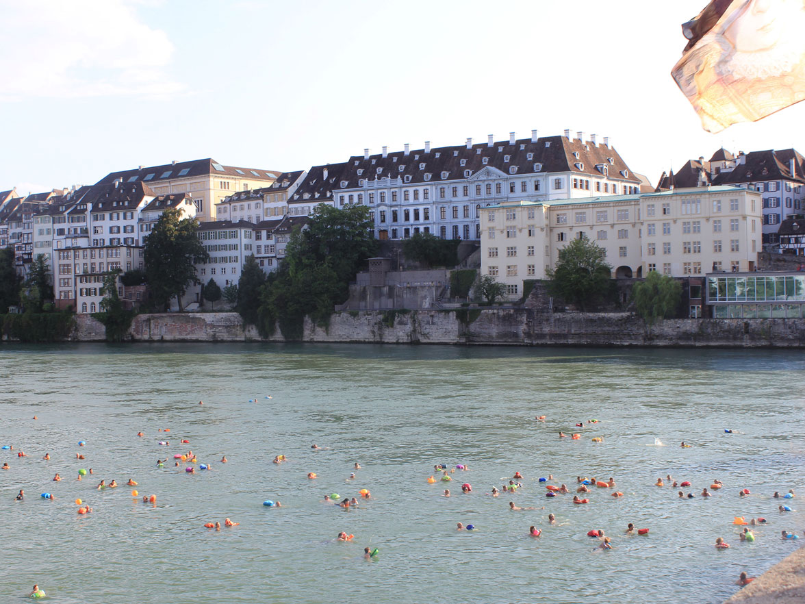 Swimming in the Rhine 2017 (Basel, August, 2017) © Salvatore P. Mazzotta