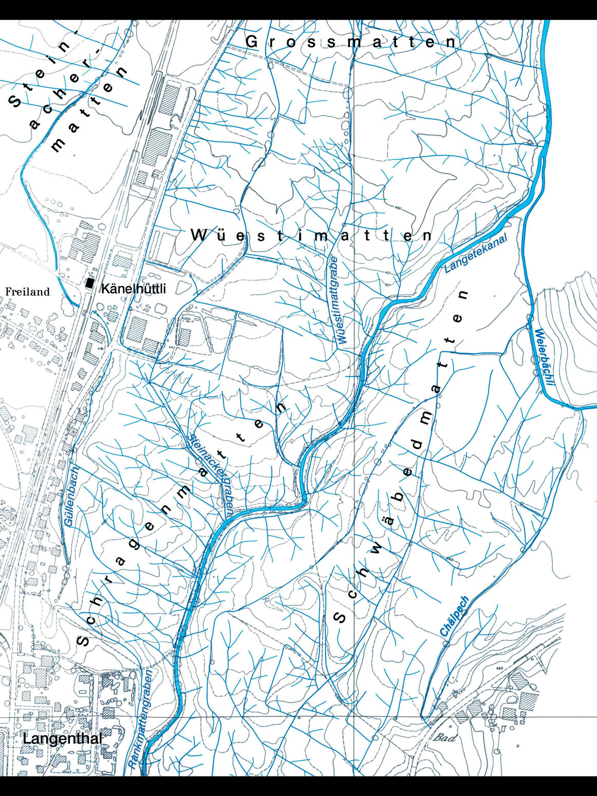 Extract from the photogrammetric map of the Langeten Valley © Christian Leibundgut