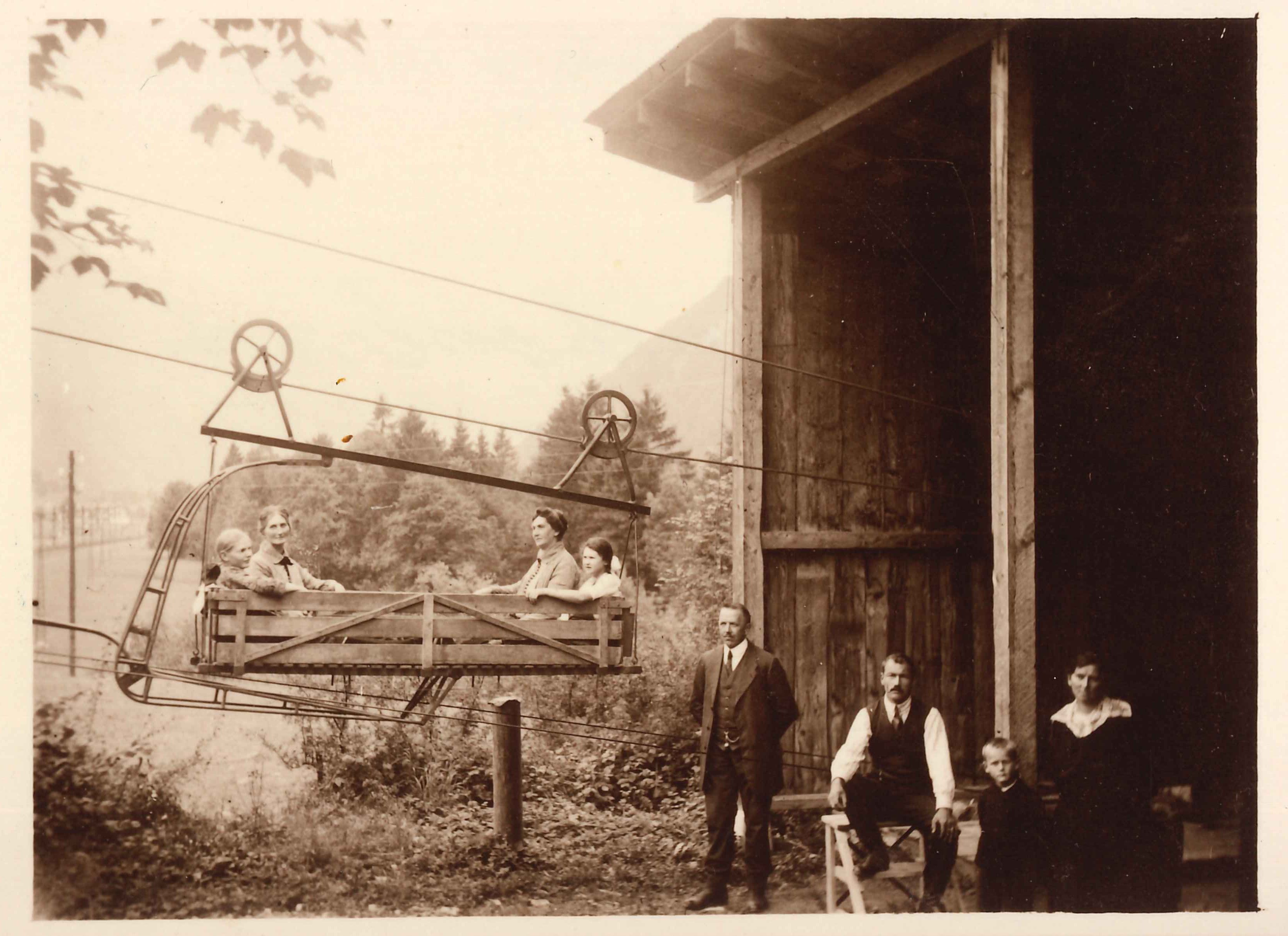 Le téléphérique Dallenwil-Niederrickenbach en 1926 (Dallenwil, NW, 1926) © Archives d’État du canton de Nidwald