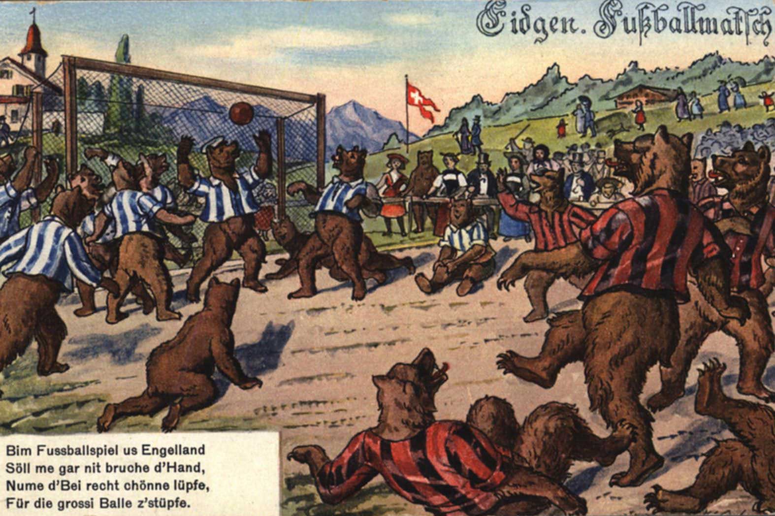 Carte postale de la fosse aux ours © Musée historique de Berne