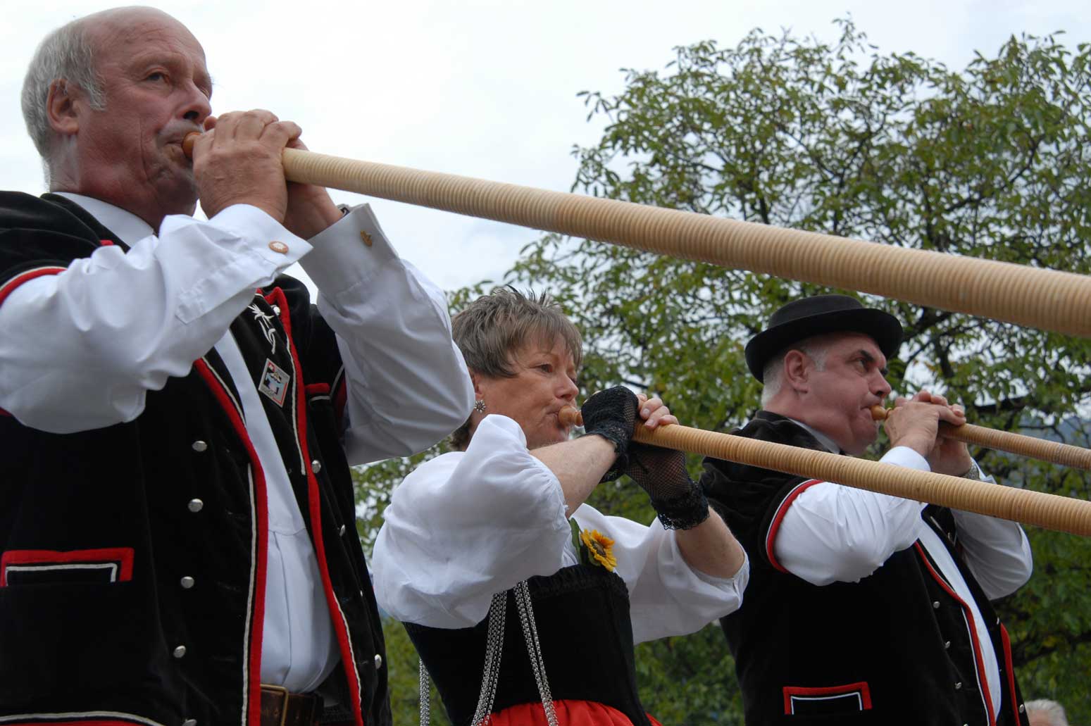 Joueurs de cor des Alpes à la fête d’Unspunnen en 2006 © Steiner/Verein Schweizerisches Trachten- und Alphirtenfest Unspunnen