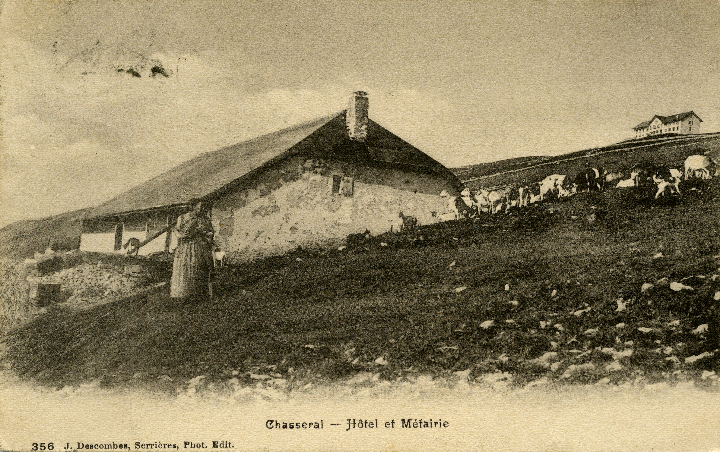 « Chasseral, Hôtel et Métairie », environ 1908 © Mémoires d’Ici, Fonds Oliver Wileczelek