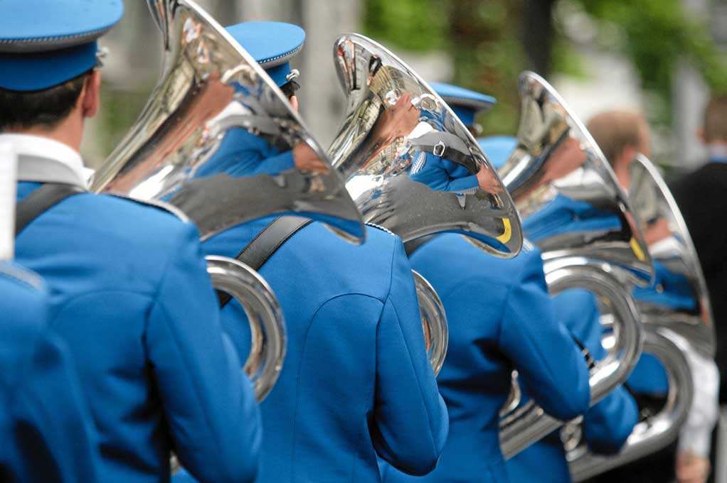 Fête fédérale de musique 2006, Lucerne : concours de fanfare © swiss-image.ch/Andy Mettler