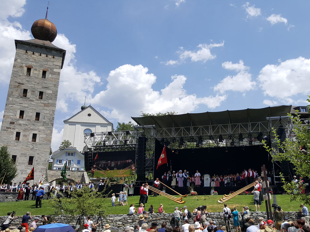 I corni delle Alpi alla Festa federale dello jodel 2017 a Brig-Glis © Marc-Antoine Camp