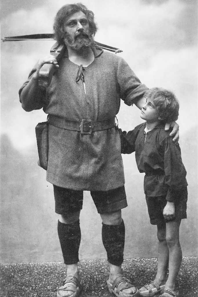 Theater Altdorf (Uri): rappresentazione con Adam e Leo Huber (Guglielmo e Walterli Tell), 1925 © Tellspiel- und Theatergesellschaft Altdorf