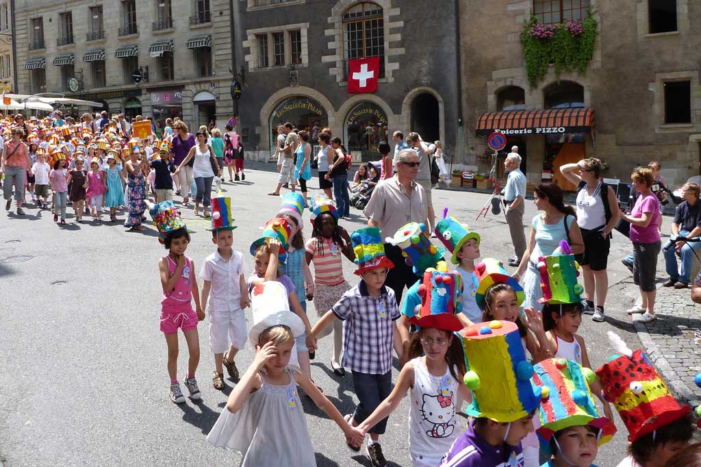 Il corteo dei bambini nel centro storico di Ginevra © Jean-Pascal Morier/SEM Production DIP