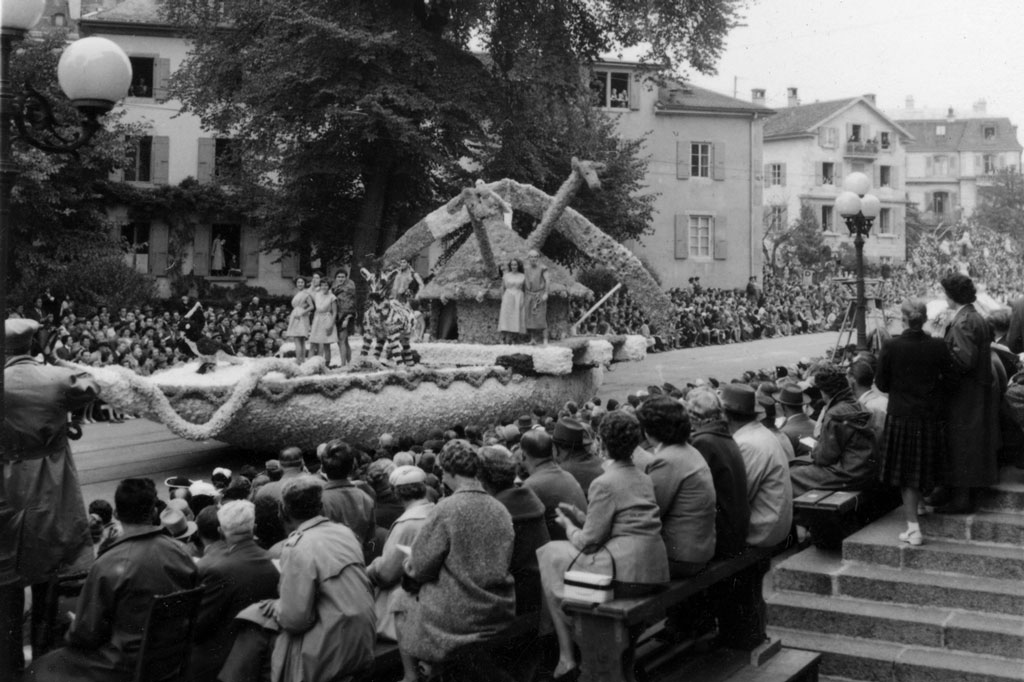 Festa da la vendemia, Neuchâtel, 1955 © Fonds Max Chiffelle/Département audiovisuel de la Bibliothèque de la Ville de La Chaux-de-Fonds