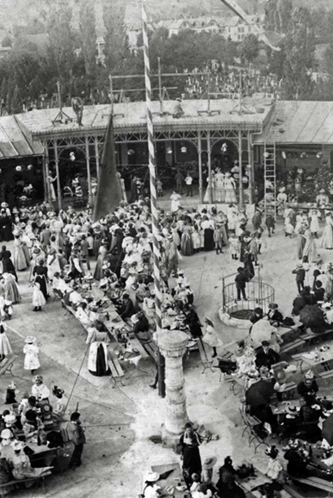 La festa dal Munot 1897 sin la plattafurma dal Munot © F. Kugler, Schaffhausen/Stadtarchiv Schaffhausen