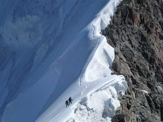 Descensiun dal Obergabelhorn (4063m), ils 4 d’avust 2012 © Bruno Hasler