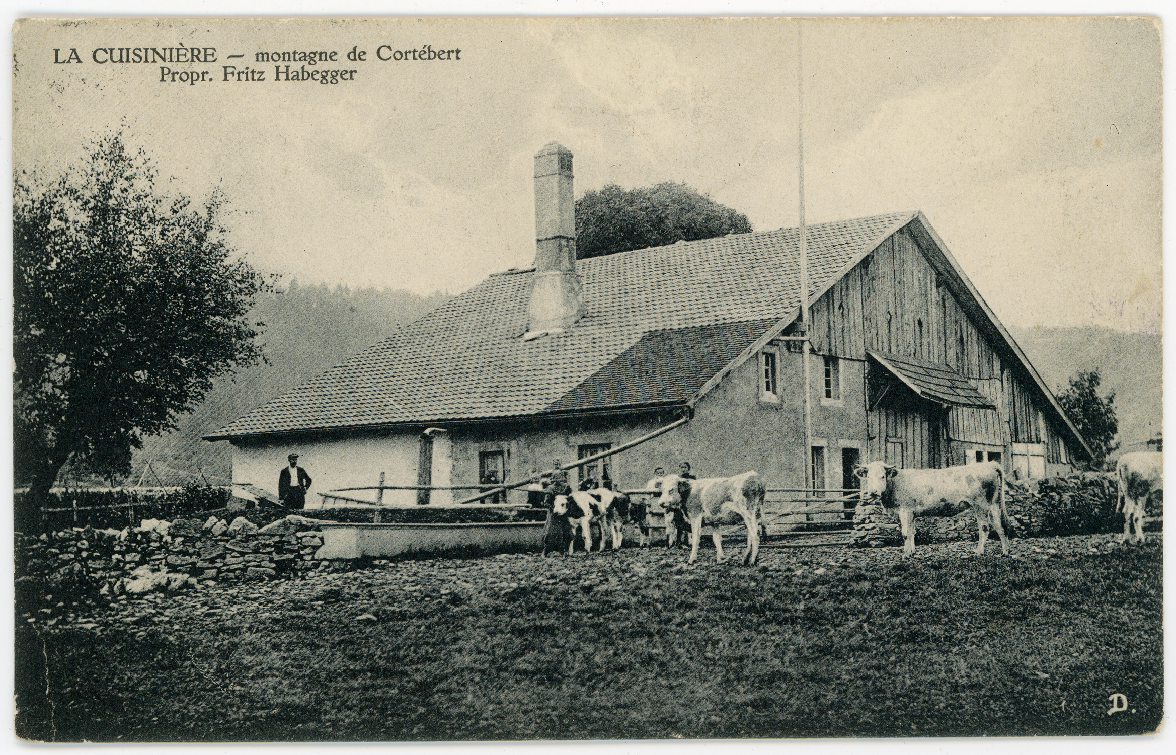 Métairie de La Cuisinière, Montagne de Cortébert, Cortébert, ca. 1922 © Mémoires d’Ici, Fonds Jean-Philippe Gautier	