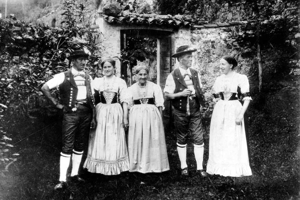 Il quintet da jodladers «Burestobe», Appenzell, 1903 © Zentrum für Appenzellische Volksmusik