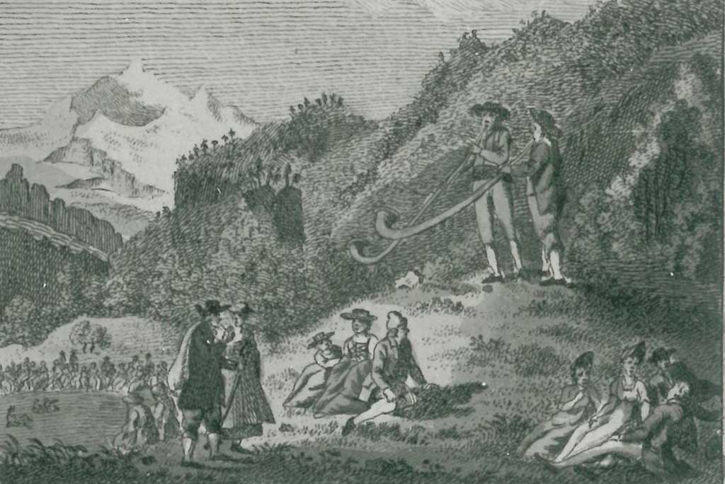 J. F. Lamy: illustraziun èn il cudesch «La fête des bergers d’Unspunnen» (Berna/Basilea 1805)